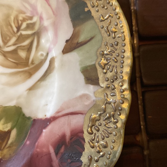 Vintage Nippon hand painted small plate with gold trimming design - Picture 6 of 7